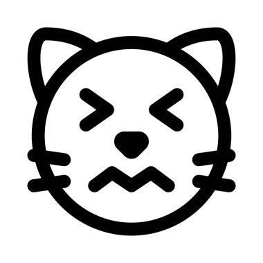 Kedi gözleri şaşkın resimsel tasvir simgesi ile kapalı