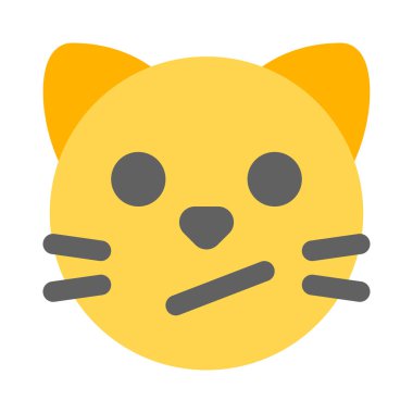 Kafası karışmış kedi yüz ifadesi anında kurye için emoji