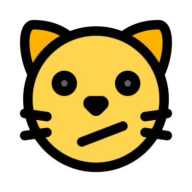Kafası karışmış kedi yüz ifadesi anında kurye için emoji