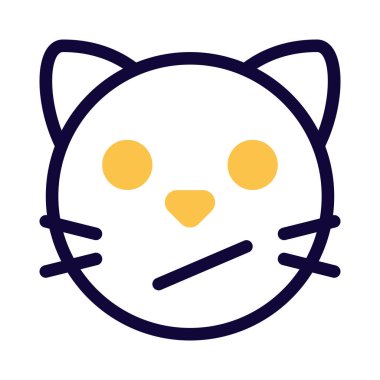 Kafası karışmış kedi yüz ifadesi anında kurye için emoji