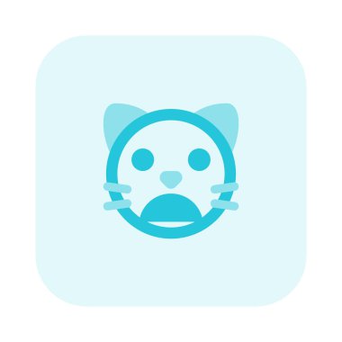 Ağzı açık kedi emojisi somurtkan resim sunumu