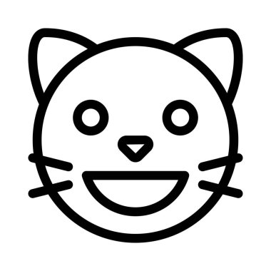 Ağzı açık sırıtan kedi yüz ifadesi.