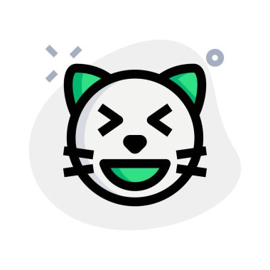 Aynı anda sırıtan şaşı kedi.