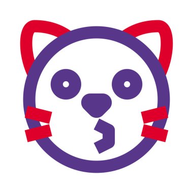 Kedi suratlı emoji öpüşme yüz ifadesi.