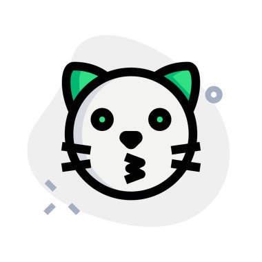 Kedi suratlı emoji öpüşme yüz ifadesi.