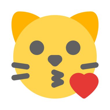 Kitty bir öpücük veriyor, aşk ifadesi.