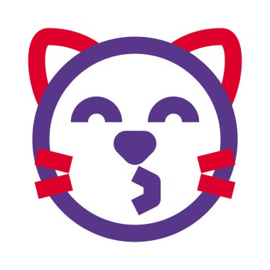 İnternette paylaşılan kedi yüz ifadesi emojisini öpmek