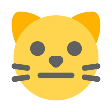 Tarafsız kedi suratı, düz ağızlı ifade.