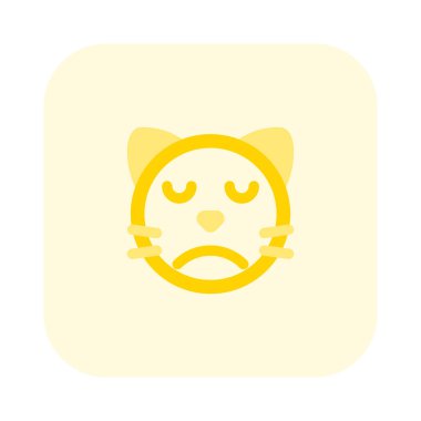Sohbet için üzgün surat resmi kedi emojisi