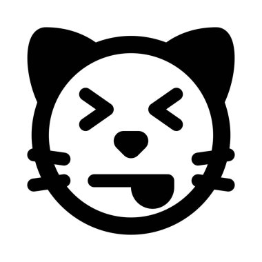 Gözleri kapalı ve dışa dönük şaşı kedi ifadesi