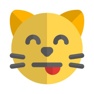 Gözleri kapalı ve dışa dönük şaşı kedi ifadesi