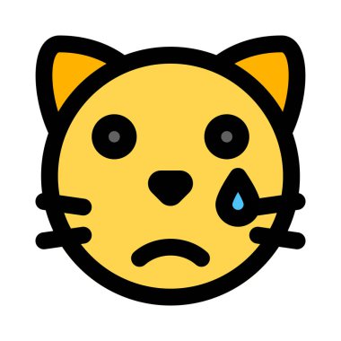 Gözyaşı damlası damlatan kedi.