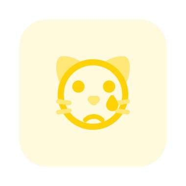 Gözyaşı damlası damlatan kedi.