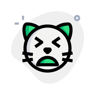 Yorgun kedi emojisi Gözler kapalı paylaşılan çevrimiçi