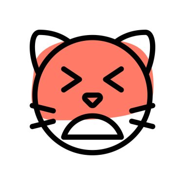 Yorgun kedi emojisi Gözler kapalı paylaşılan çevrimiçi