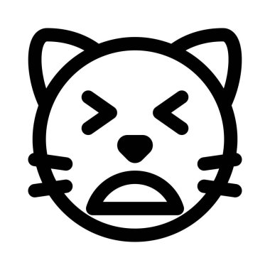 Yorgun kedi emojisi Gözler kapalı paylaşılan çevrimiçi