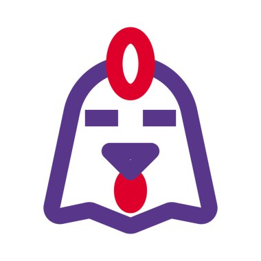 Sohbet için gözleri kapalı tavuk suratı.