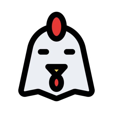 Sohbet için gözleri kapalı tavuk suratı.