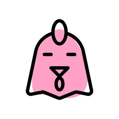 Sohbet için gözleri kapalı tavuk suratı.