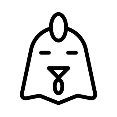 Sohbet için gözleri kapalı tavuk suratı.