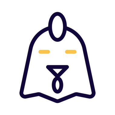 Sohbet için gözleri kapalı tavuk suratı.