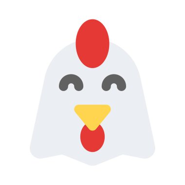 Sohbet için gülümseyen tavuk emojisi ile gözler kapalı.