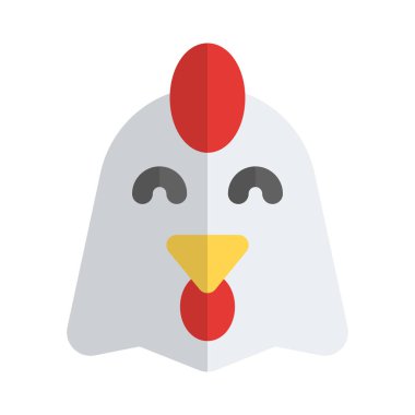 Sohbet için gülümseyen tavuk emojisi ile gözler kapalı.