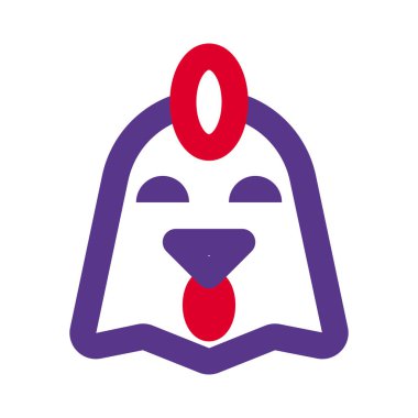 Sohbet için gülümseyen tavuk emojisi ile gözler kapalı.