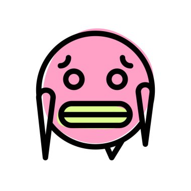 Kış emojisinin soğuk ve keskin yüzü.