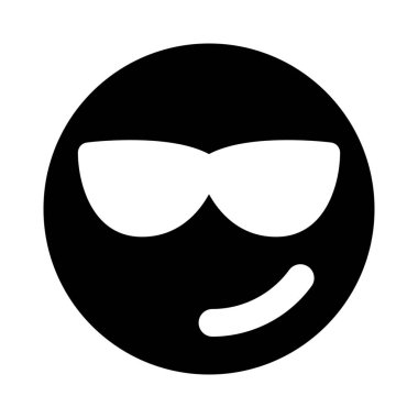 İnternette paylaşılan güneş gözlüğü takan havalı ifade emojisi