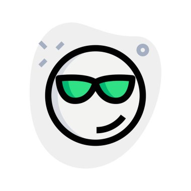 İnternette paylaşılan güneş gözlüğü takan havalı ifade emojisi