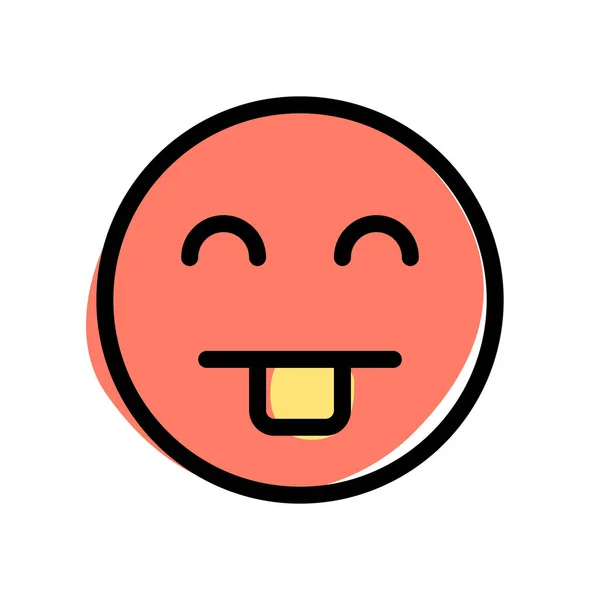 Buck Dents Nerd Visage Emoticon Avec Stéréotype Expression — Image vectorielle