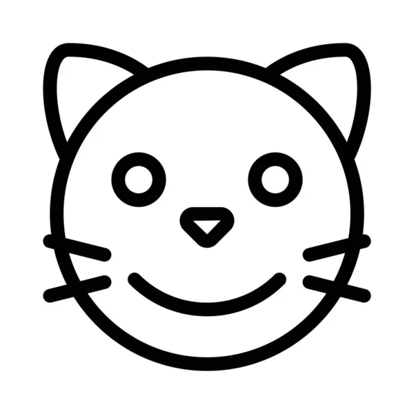 Усміхнений Кіт Емоційне Обличчя Ділиться Інтернеті — стоковий вектор