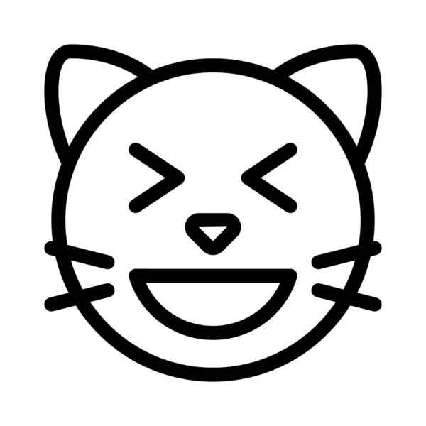Γάτα Στραβοκοίταγμα Χαμόγελο Ταυτόχρονα — Διανυσματικό Αρχείο