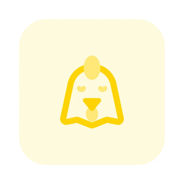 Triste Pollastrella Faccia Emoji Condivisa Messenger — Vettoriale Stock