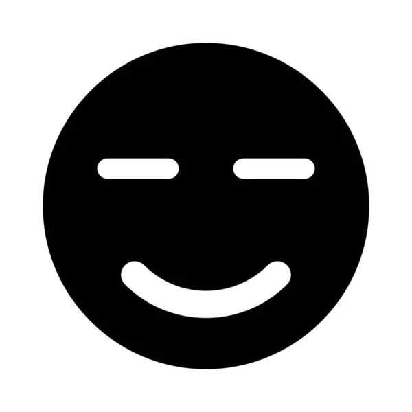 Tímido Emoji Representación Pictórica Con Los Ojos Cerrados — Vector de stock