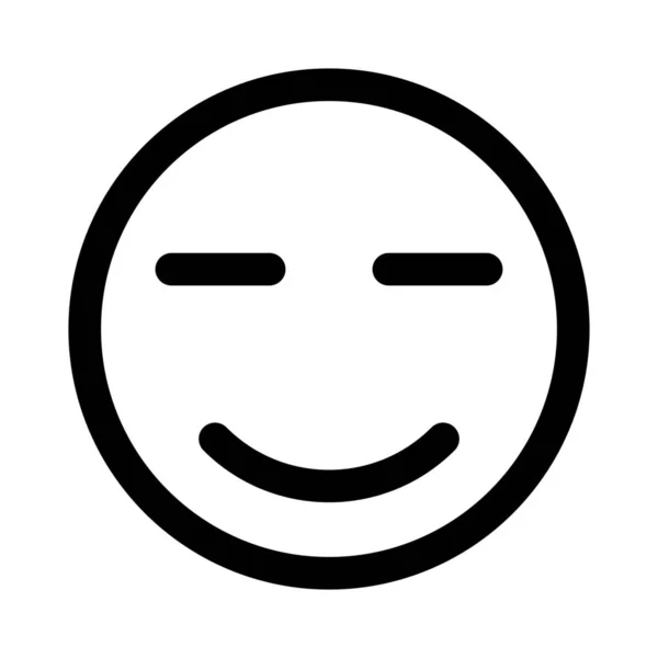 Tímido Emoji Representación Pictórica Con Los Ojos Cerrados — Archivo Imágenes Vectoriales