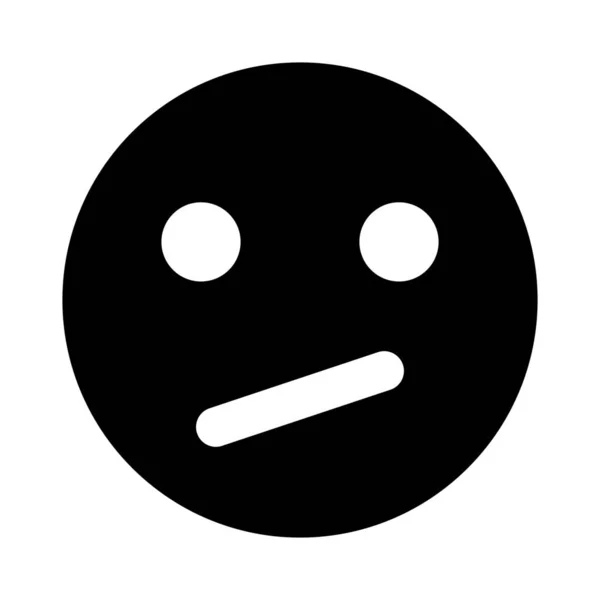 Emoticon Con Espressione Facciale Confusa Condivisa Online — Vettoriale Stock