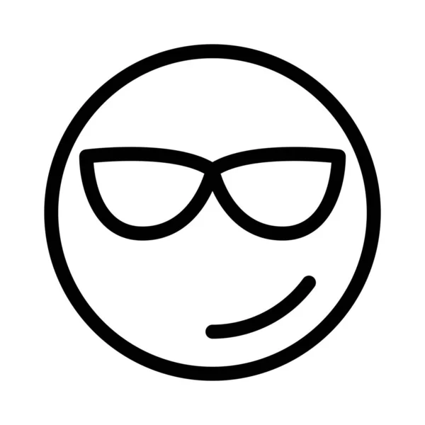 Cool Expression Emoji Wearing Sunshades Shared Online — ストックベクタ