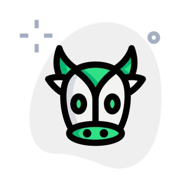 İnek suratlı, uzun boynuzlu ve uzun atlı.