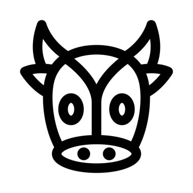 İnek suratlı, uzun boynuzlu ve uzun atlı.