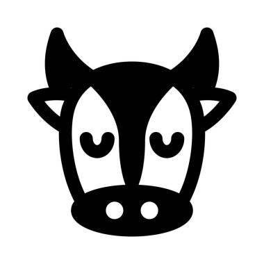 Düşünceli ve üzgün surat inek resmi emojisi.