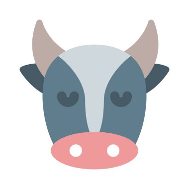 Düşünceli ve üzgün surat inek resmi emojisi.