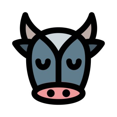 Düşünceli ve üzgün surat inek resmi emojisi.