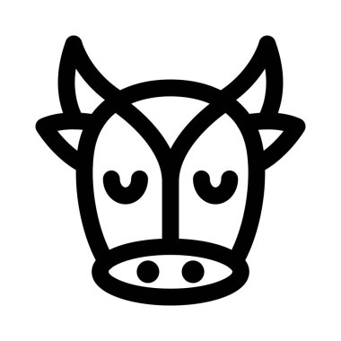 Düşünceli ve üzgün surat inek resmi emojisi.