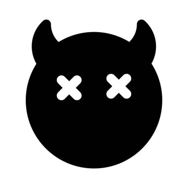 Boynuzlu şeytan ölü emojiyi andırıyor.