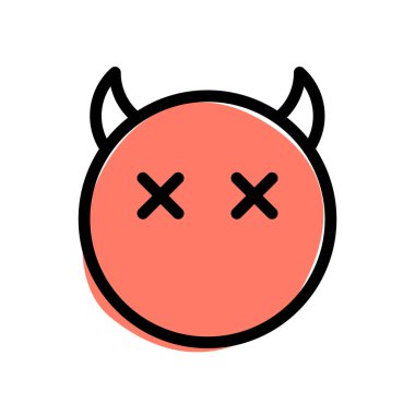 Boynuzlu şeytan ölü emojiyi andırıyor.