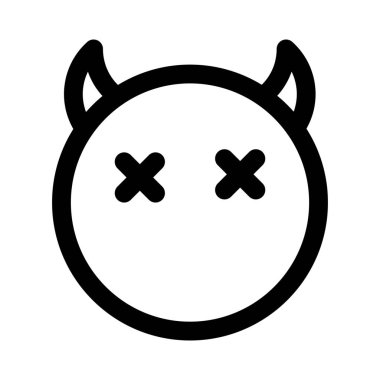 Boynuzlu şeytan ölü emojiyi andırıyor.
