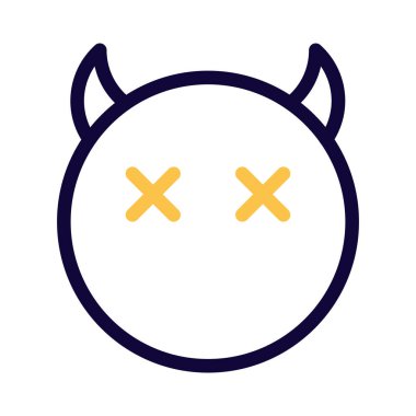 Boynuzlu şeytan ölü emojiyi andırıyor.