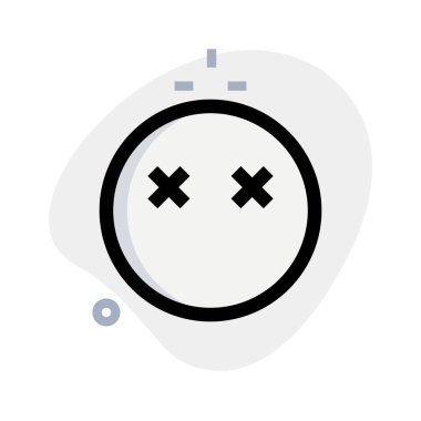 Ölü emojiyi andıran şaşı gözlü ölü ifade.